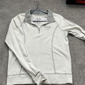 Pink yoga quarter zip hoodie